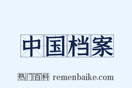 中国档案是什么意思的图片